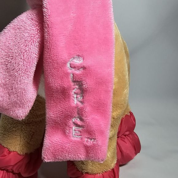 Dandee Clarice Plush Rudolph Red Nose Reindeer Pink Scarf Christmas Toy 13" - Picture 7 of 12